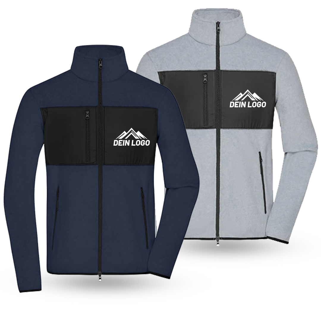 Herren Fleecejacke mit Druck