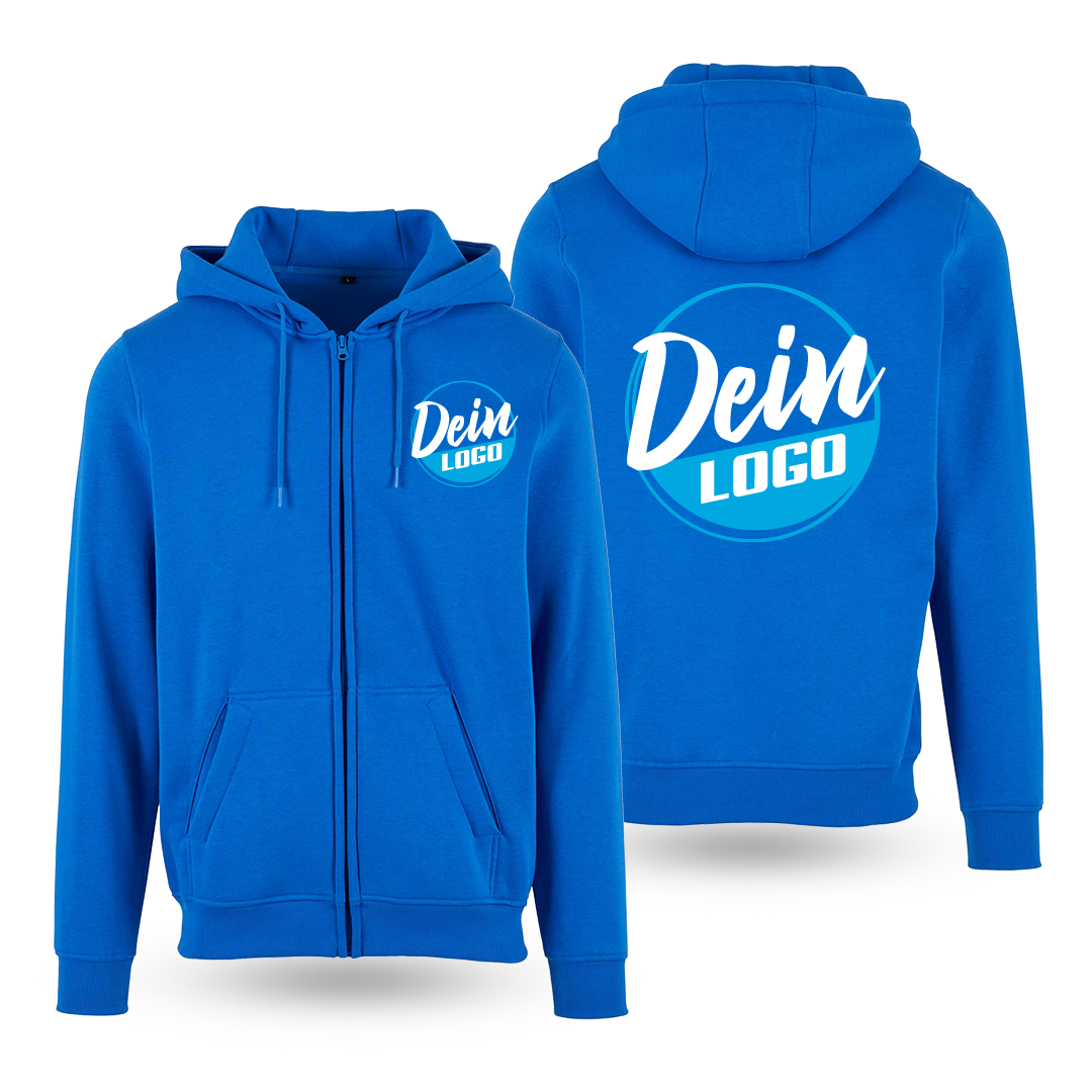 Zip Hoodie Unisex mit Druck