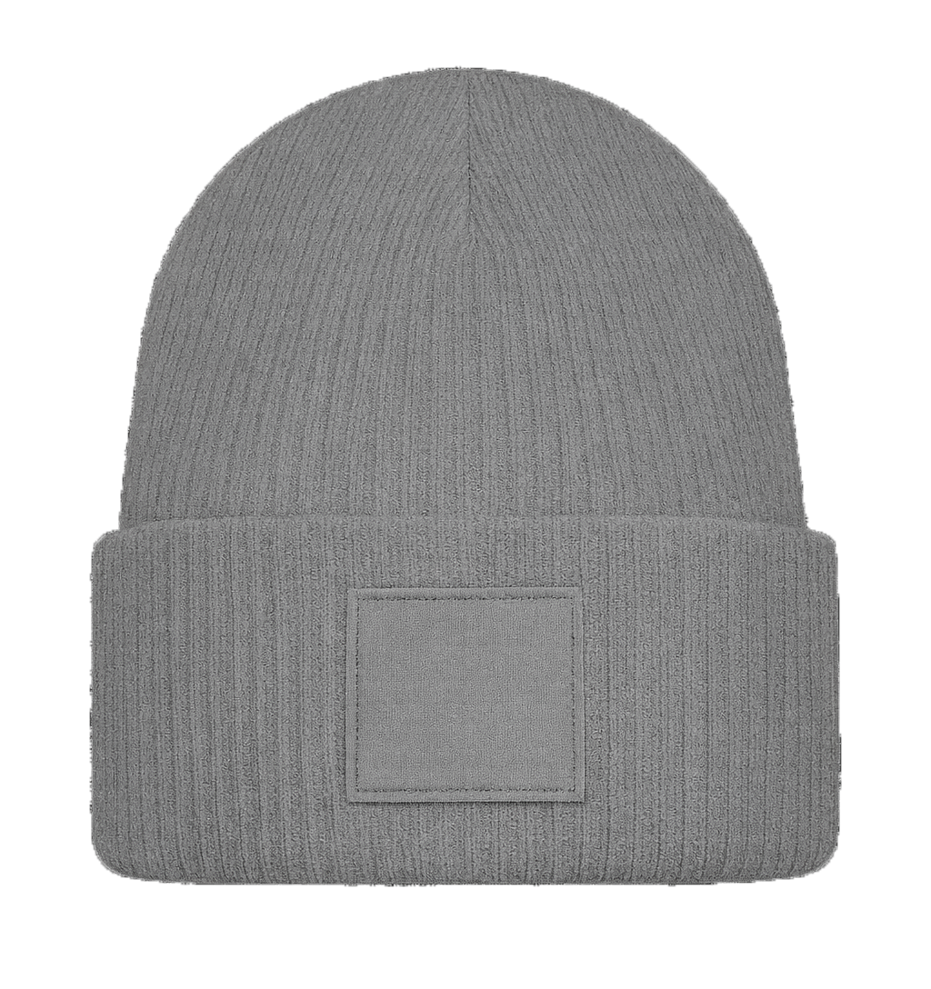 Beanie mit Rechteck Patch bedruckt