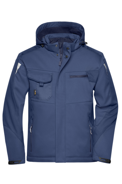 Winter Softshell Jacke mit Kapuze & Druck