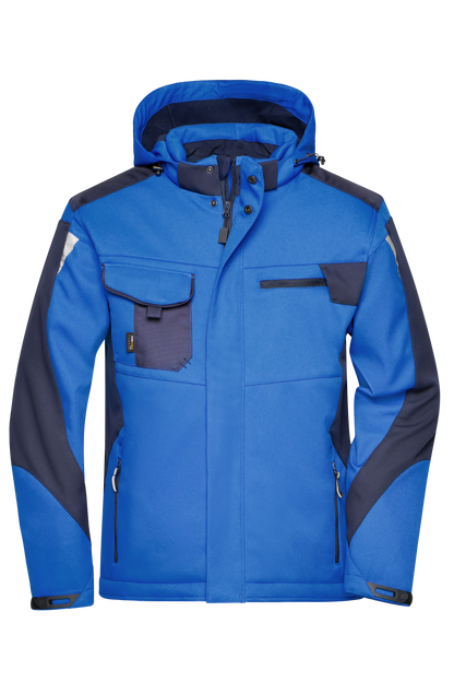 Winter Softshell Jacke mit Kapuze & Druck