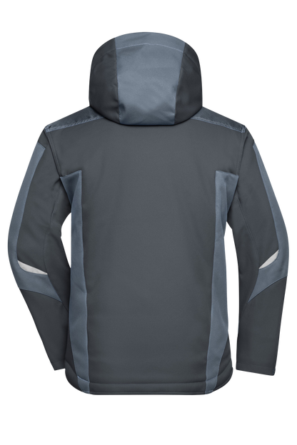Winter Softshell Jacke mit Kapuze & Druck