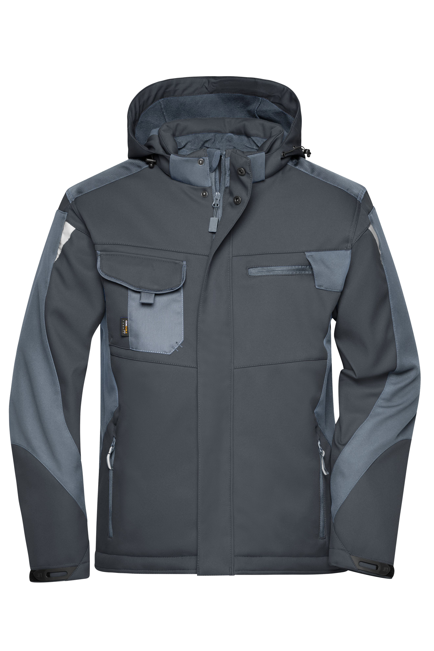 Winter Softshell Jacke mit Kapuze & Druck