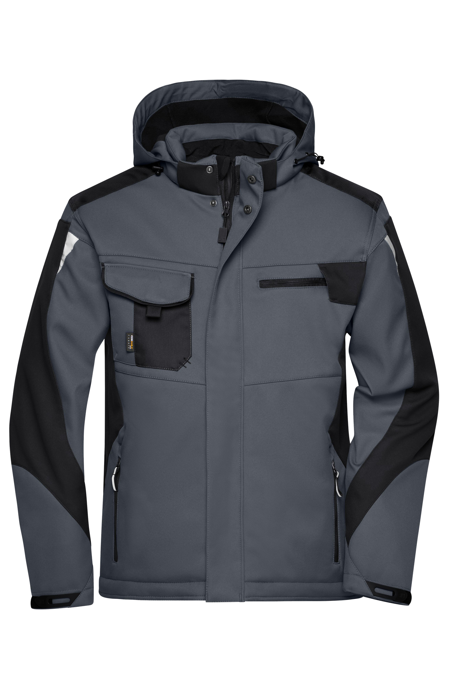 Winter Softshell Jacke mit Kapuze & Druck
