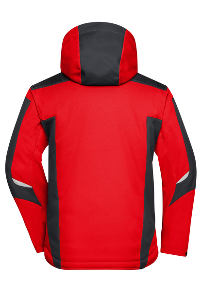 Winter Softshell Jacke mit Kapuze & Druck