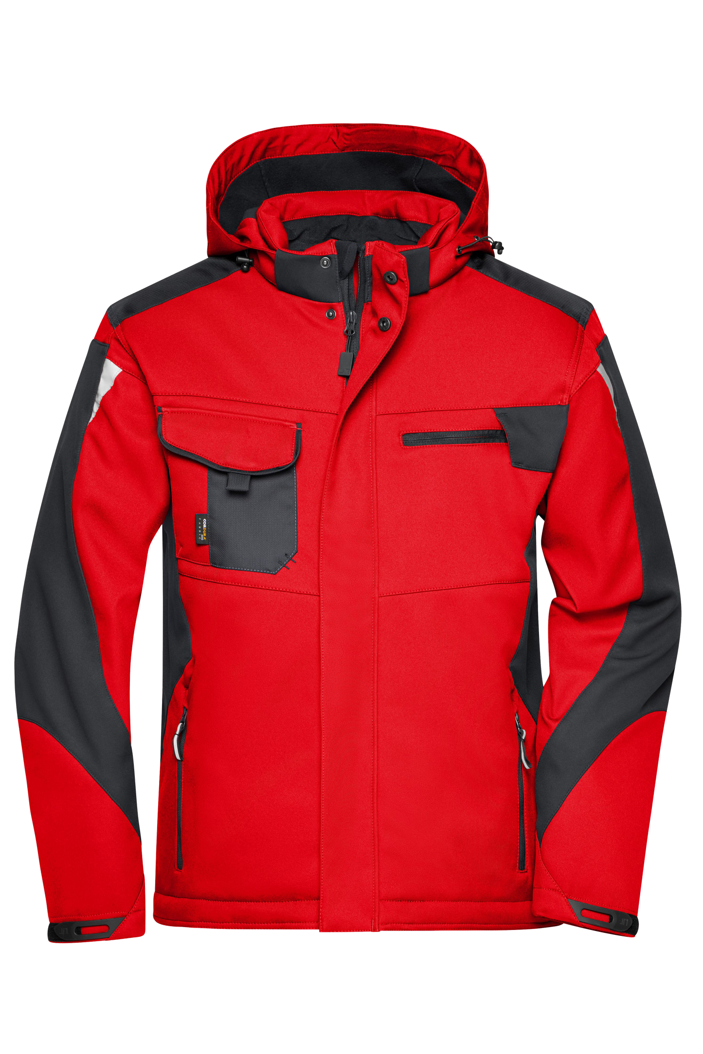 Winter Softshell Jacke mit Kapuze & Druck