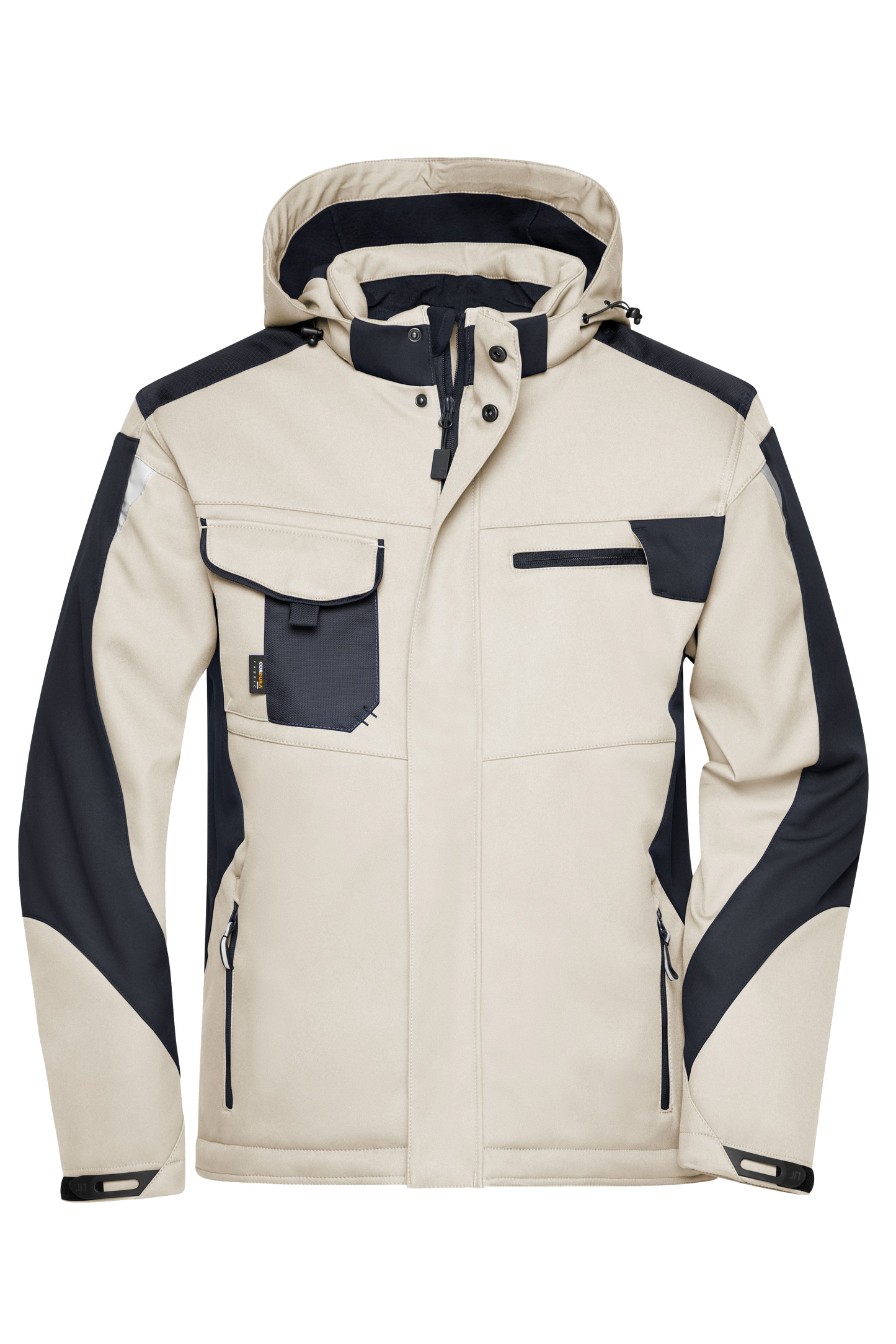 Winter Softshell Jacke mit Kapuze & Druck