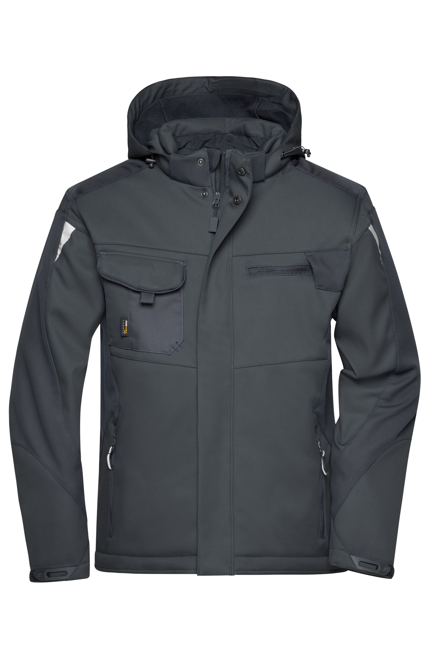 Winter Softshell Jacke mit Kapuze & Druck