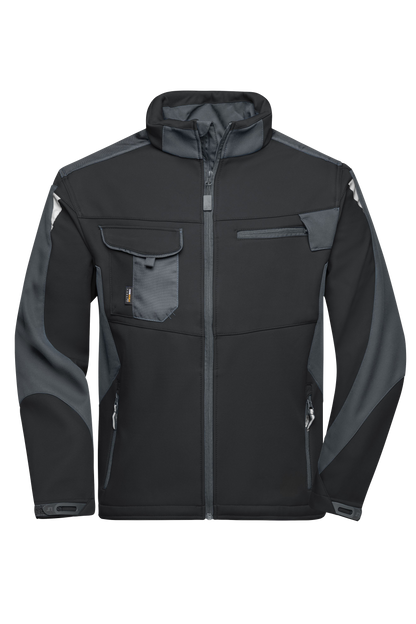 Softshell-Winterjacke mit Druck