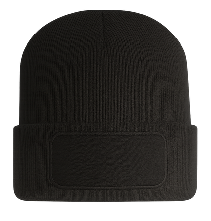 Beanie mit großem Patch bedruckt