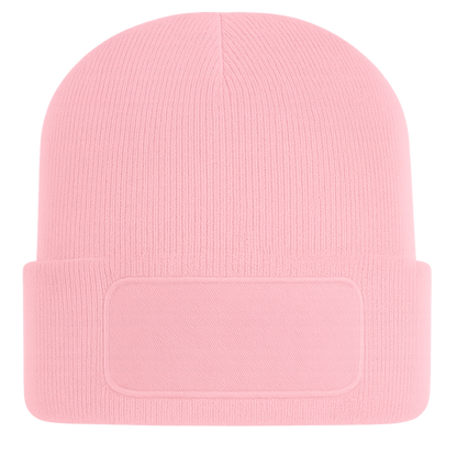 Beanie mit großem Patch bedruckt