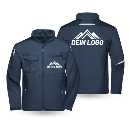 Softshell-Winterjacke mit Druck